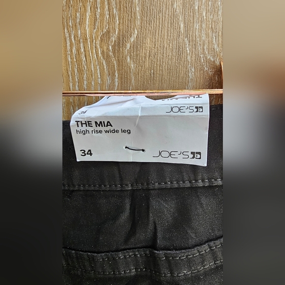Anthropologie NWT Joe's Jeans The Mia Wide Leg High Rise Womens Black Jeans 34 - Picture 6 of 11